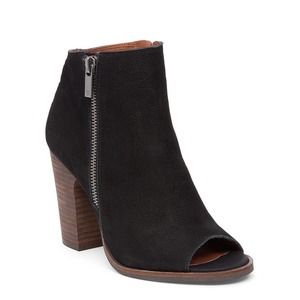 Lucky Brand LaMija black open toe booties size 8.5